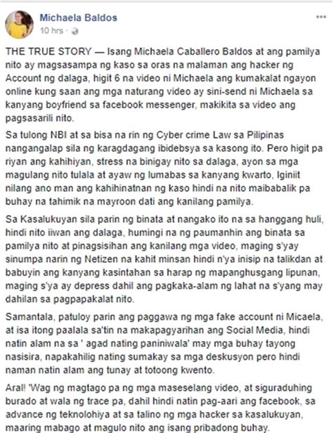 baldos sex scandal|Michaela Baldos Scandal Video Update .